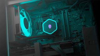 A close up detail of the Alienware Aurora R13 desktop