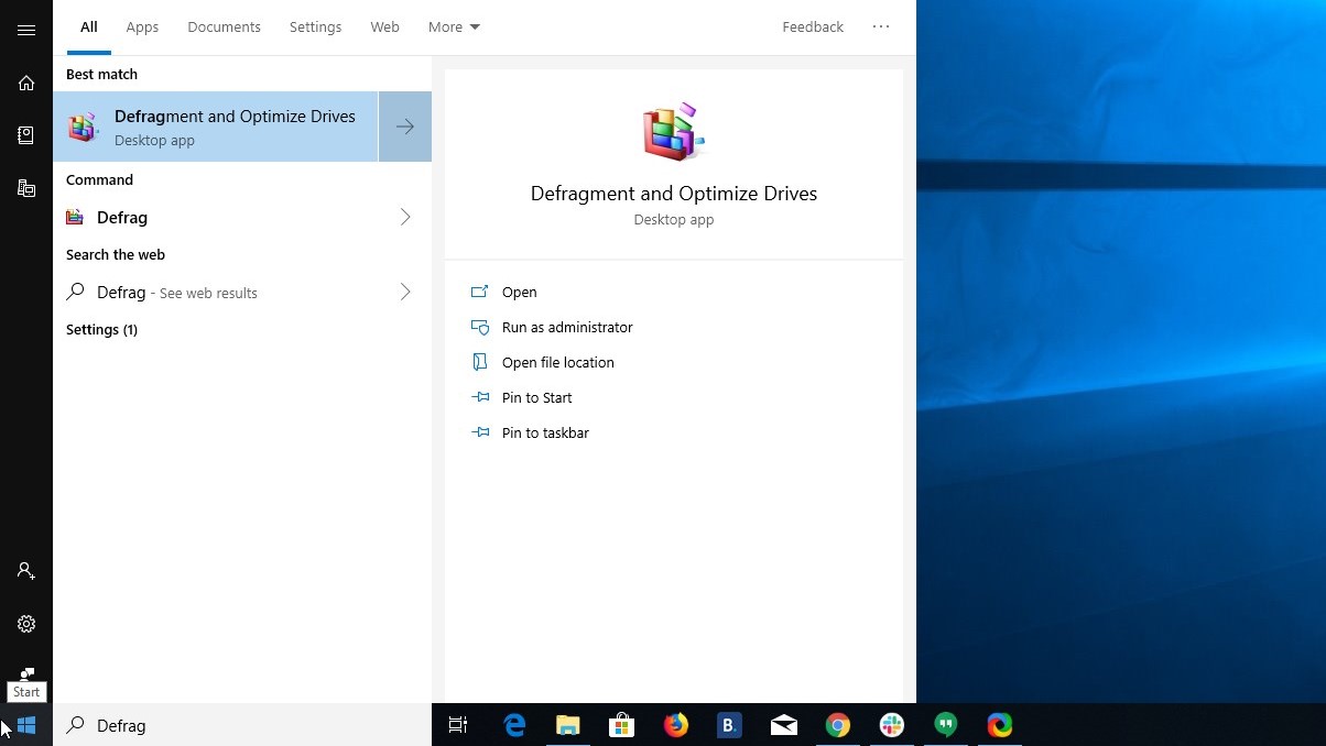 How to defrag Windows 10