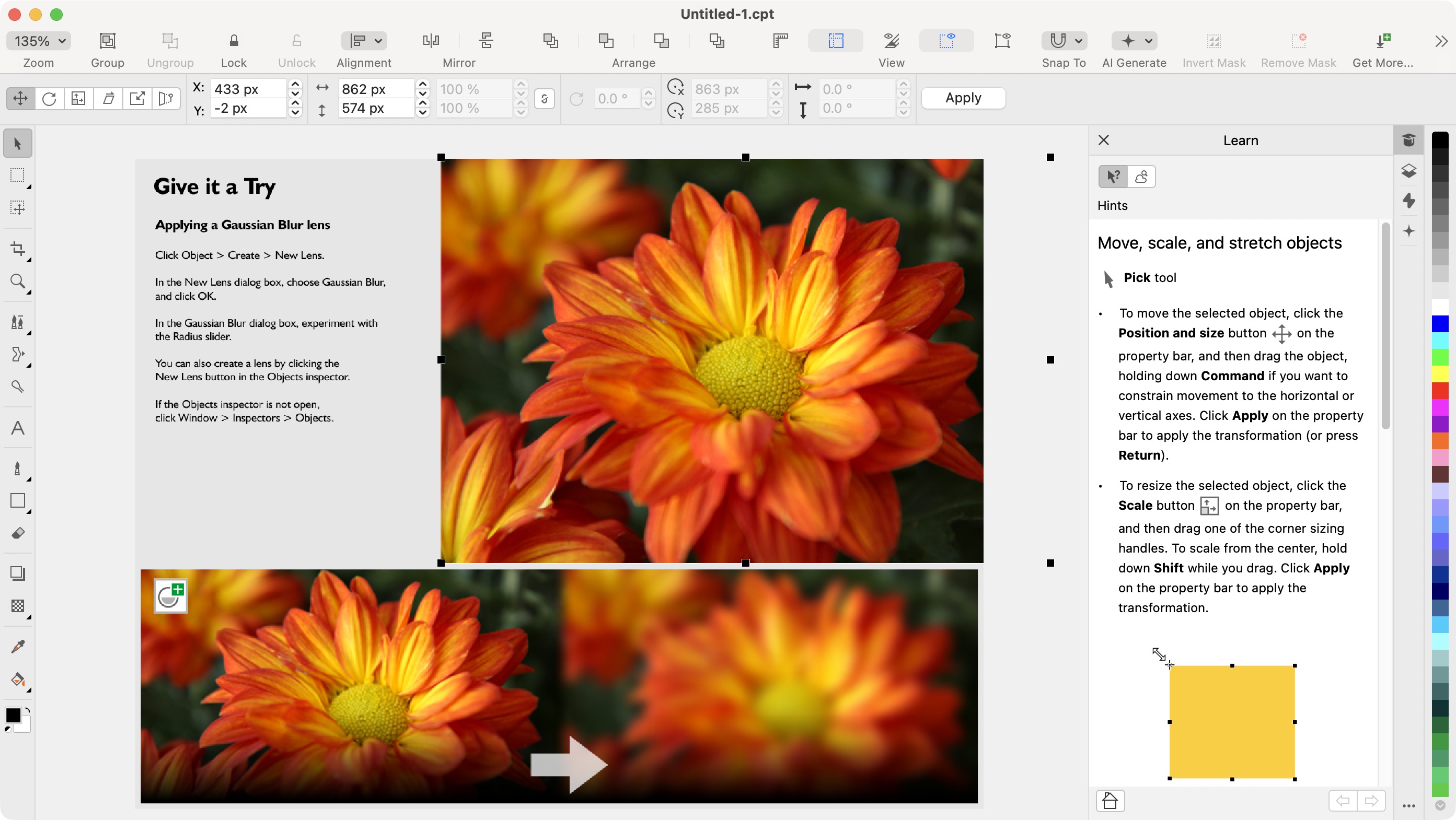 Using CorelDRAW Graphics Suite 2026 on a Mac during our review