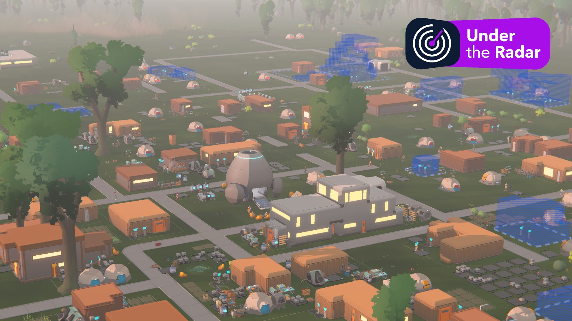 A developed town in Seed, with a badge reading "under the radar"
