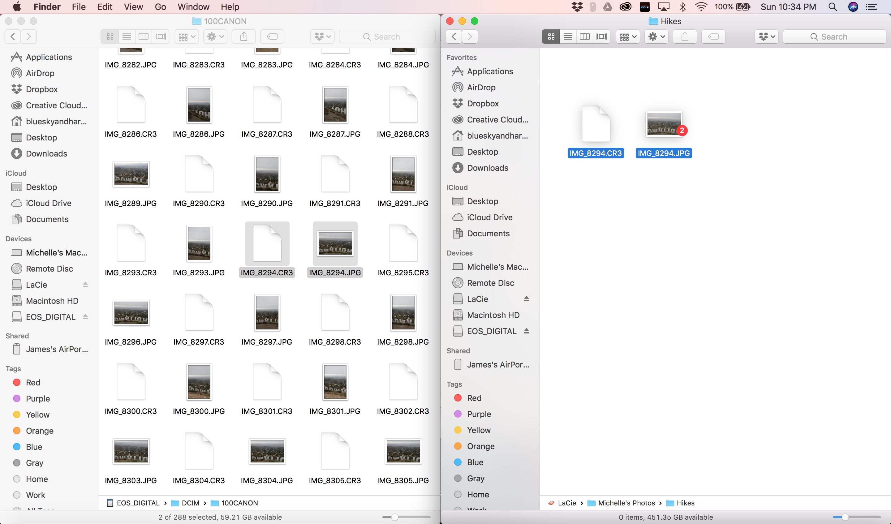 Copying and pasting files to the same storage