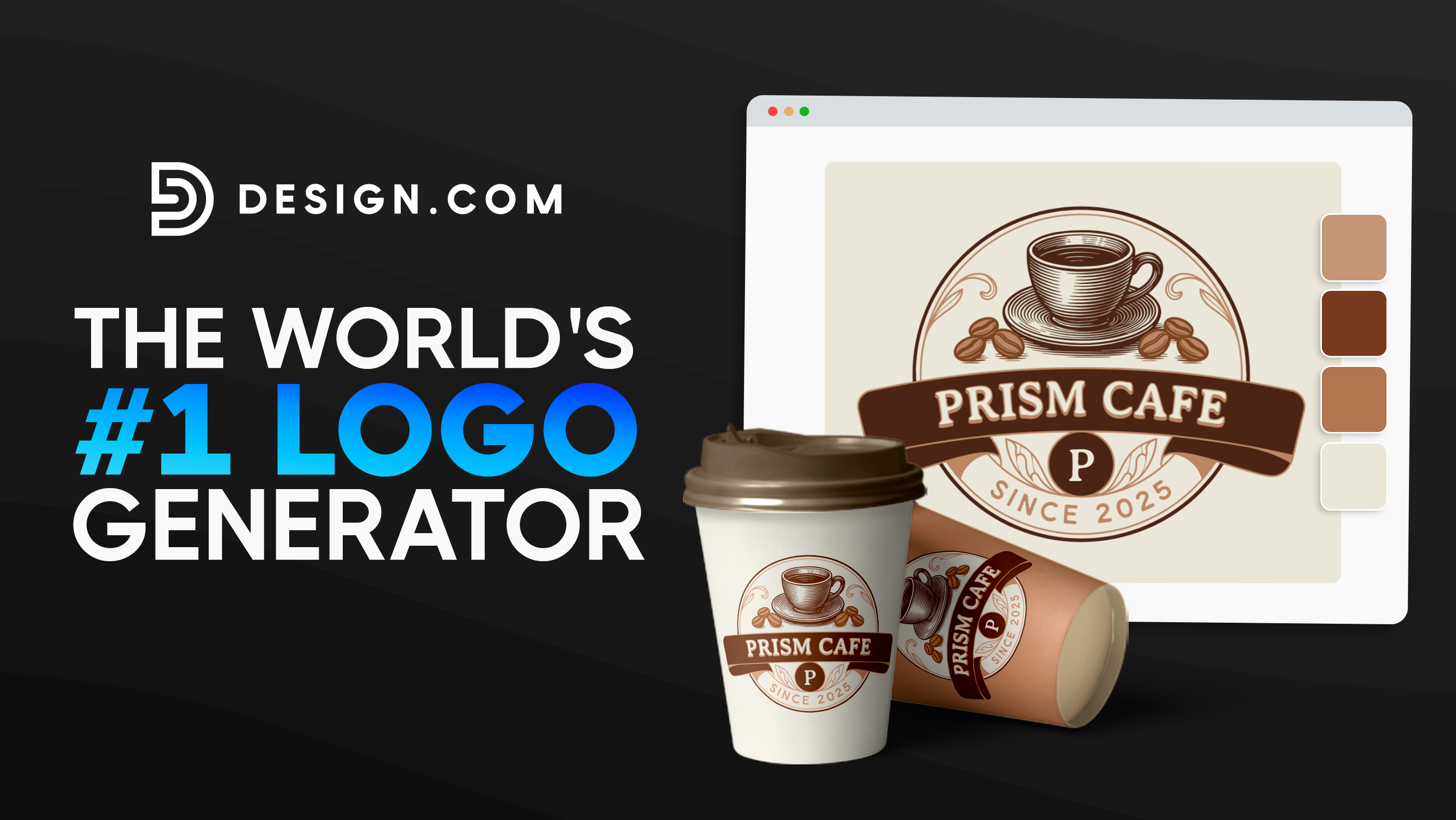 Design.com is the world's #1 logo generator.