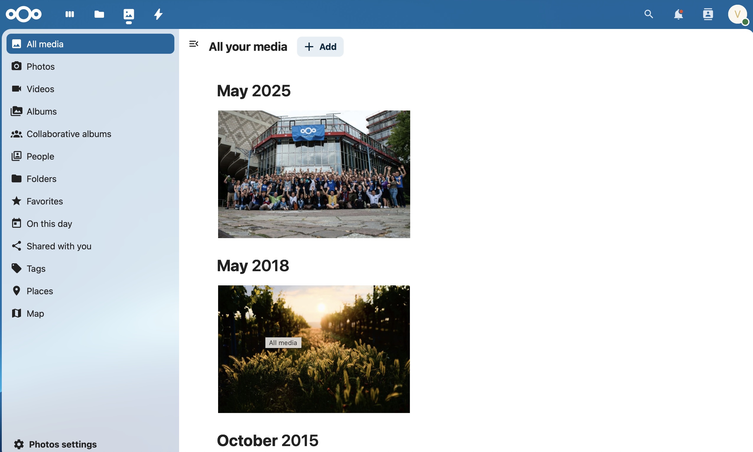 Nextcloud Hub example