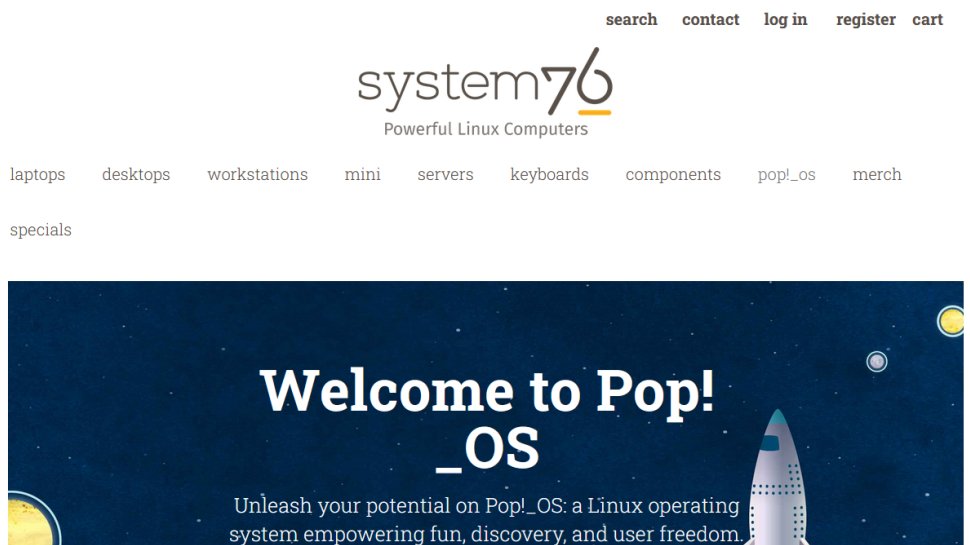 Pop!_OS website screenshot (December 2025).