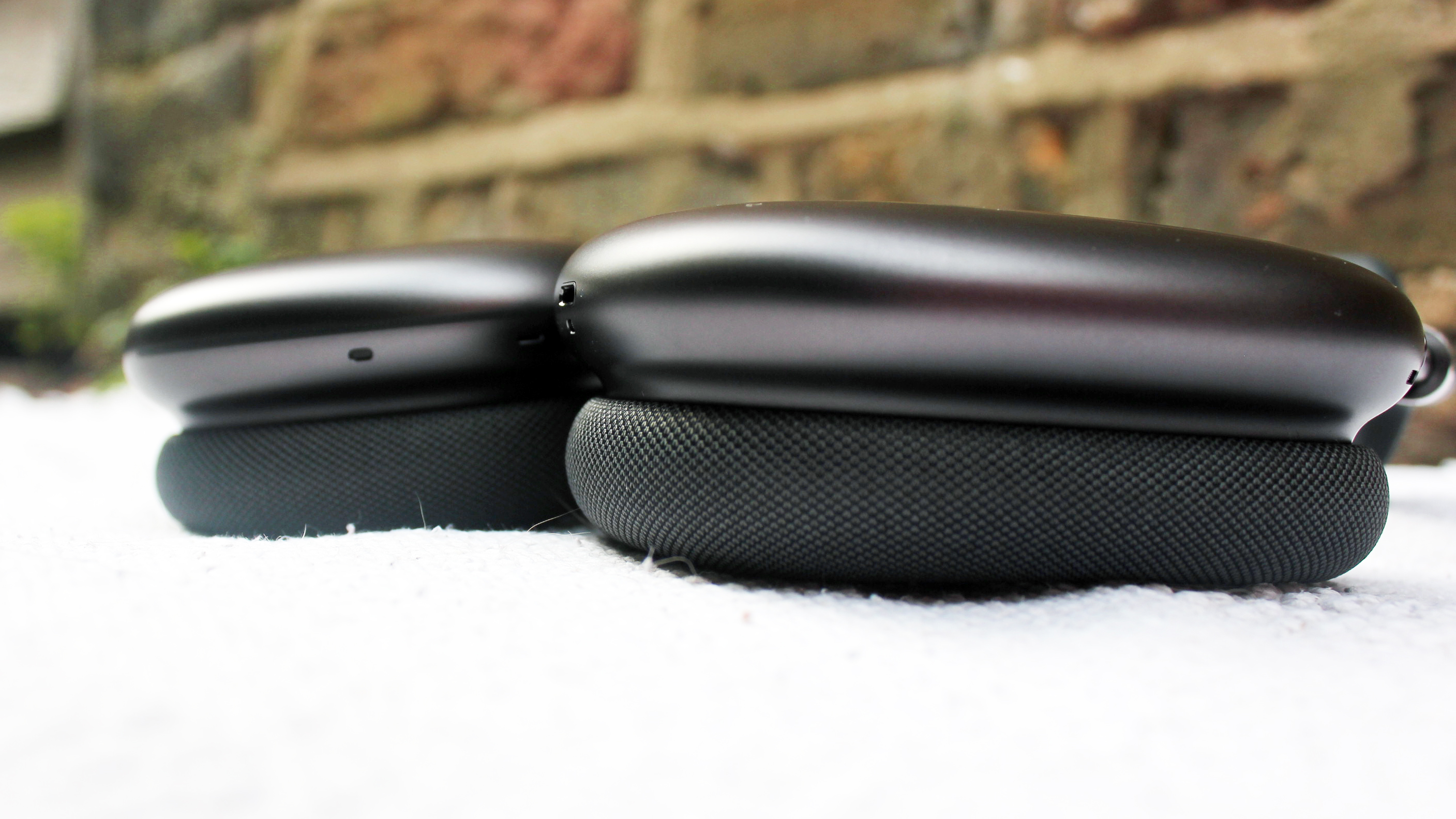 A close up of the Apple AirPods Max earcups