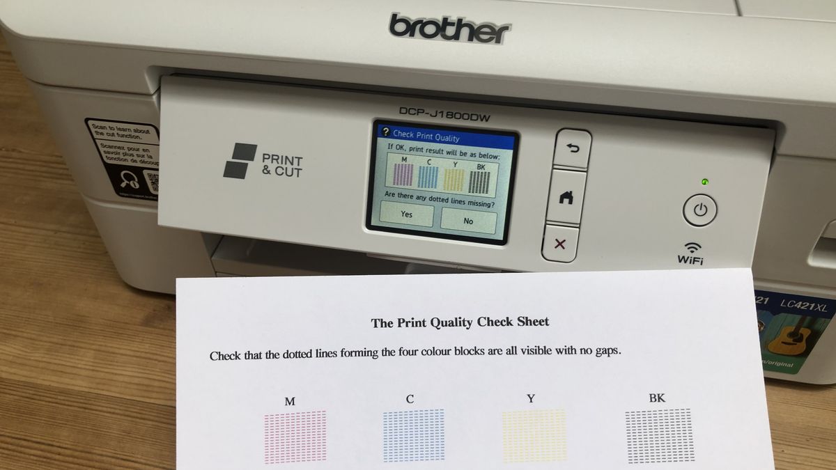 Brother DCP-J1800DW calibrating