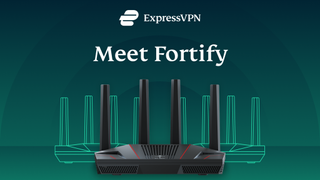 Promo image of new ExpressVPN router, Fortify