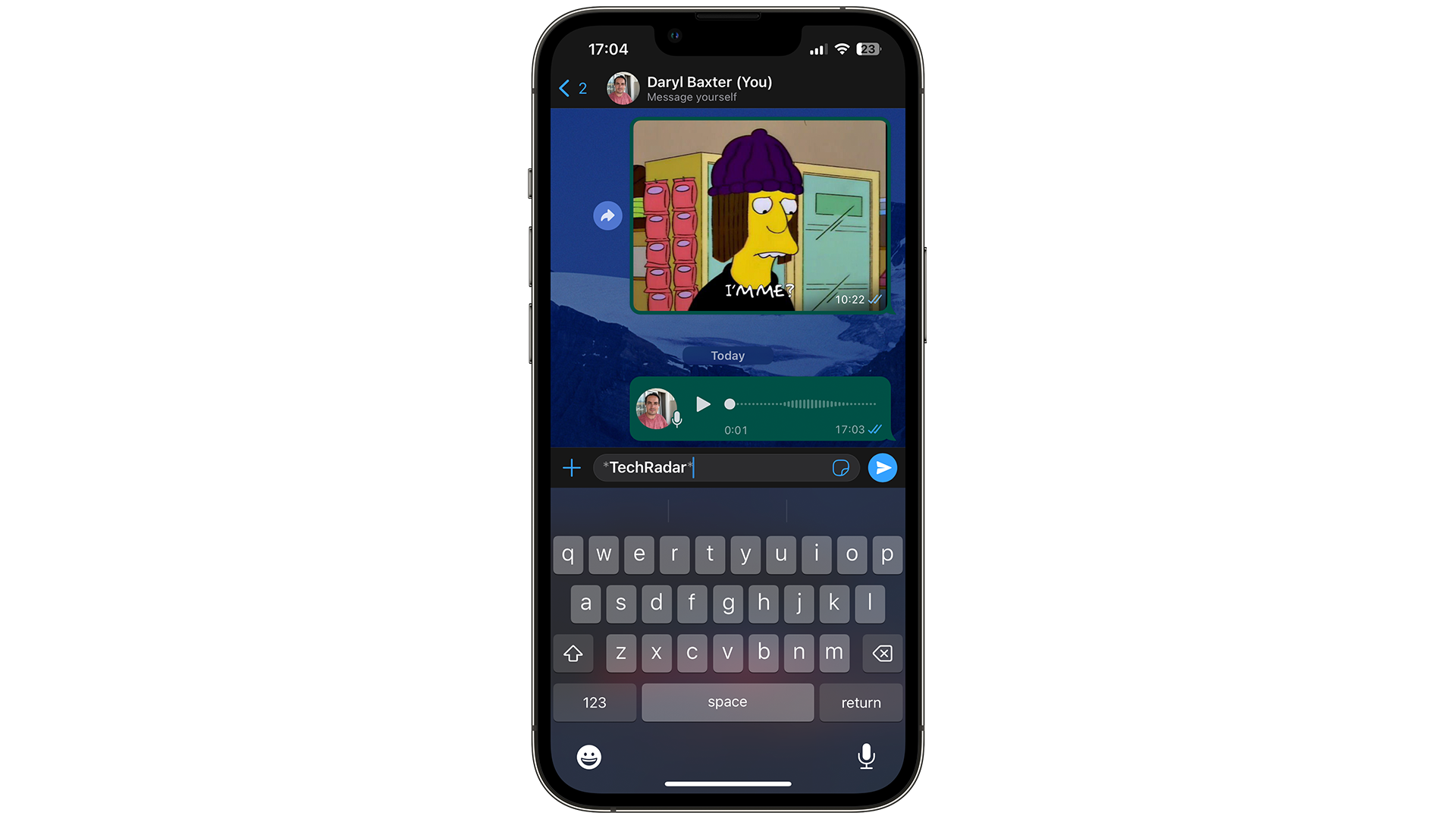 WhatsApp on iOS