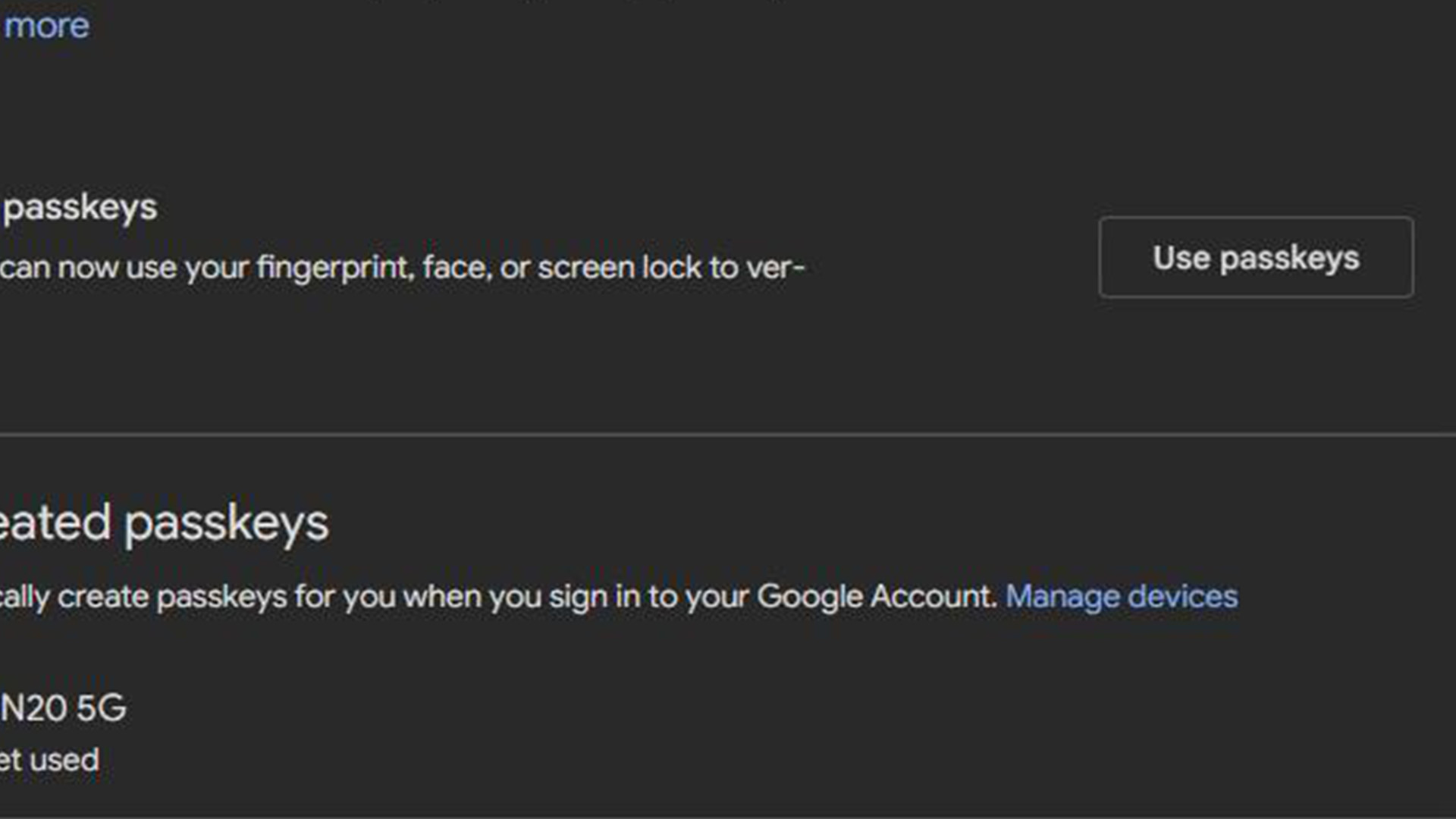 Use passkey button