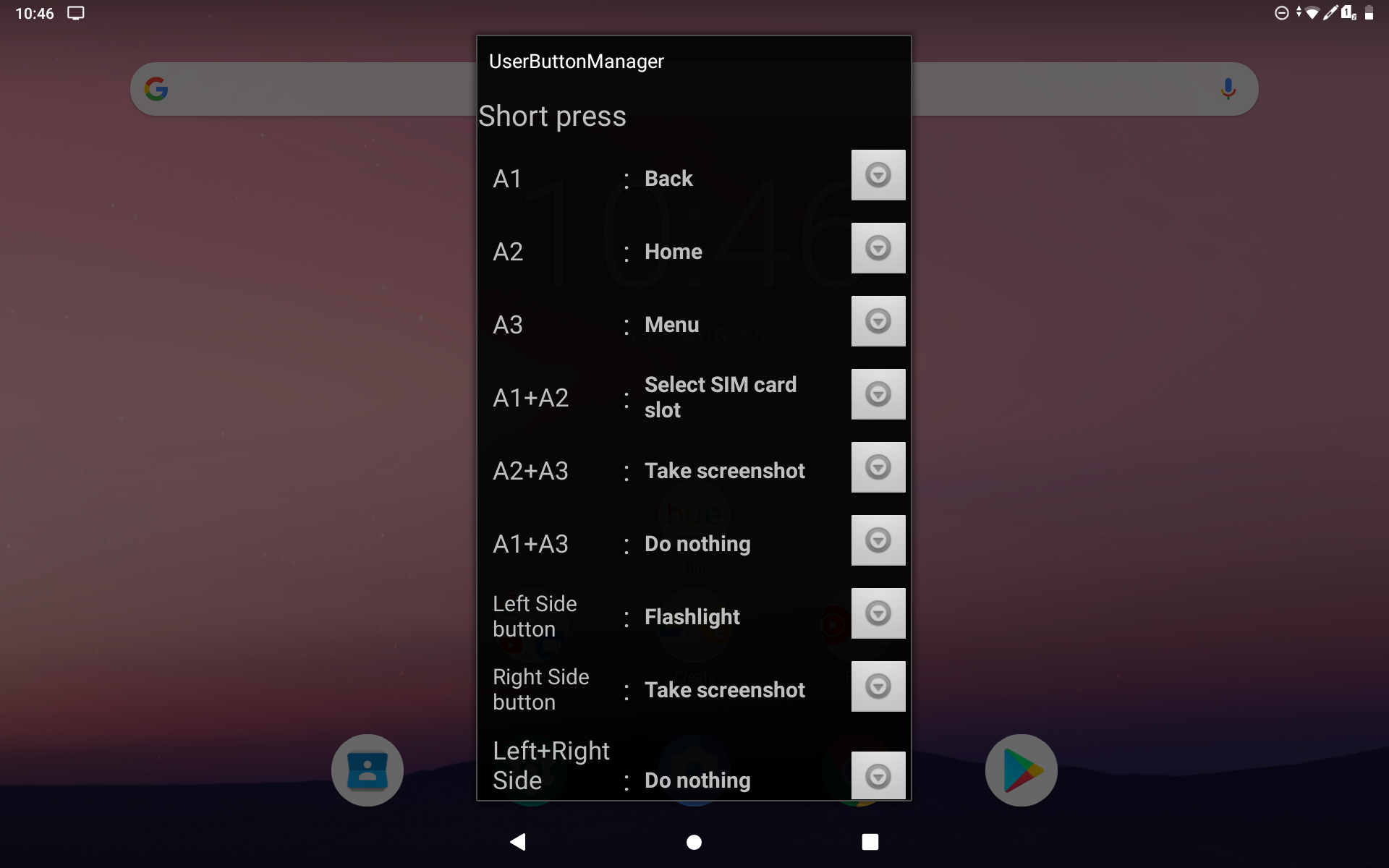 User Button Management
