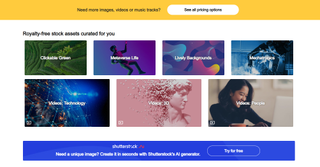 Shutterstock landing page