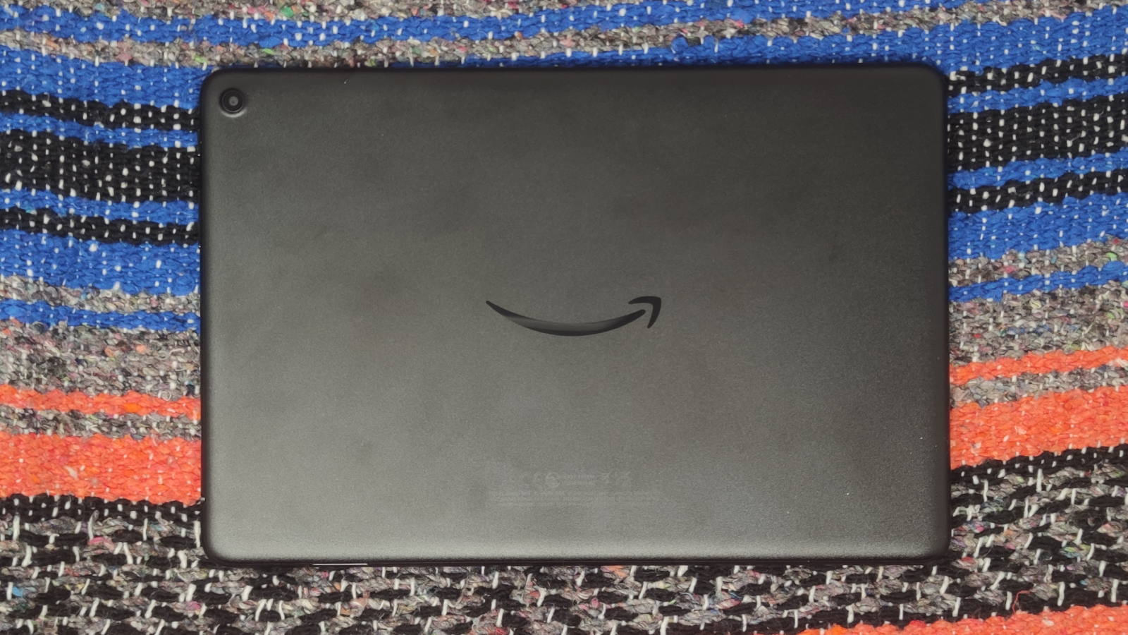 The Amazon Fire HD 10 (2023) on a colored background.