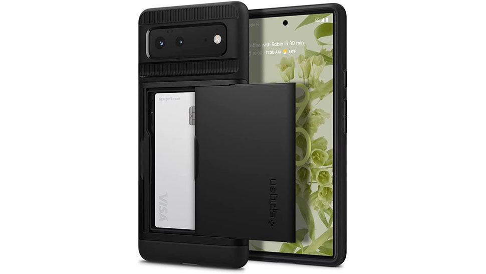 A Spigen Slim Armor case for the Google Pixel 6