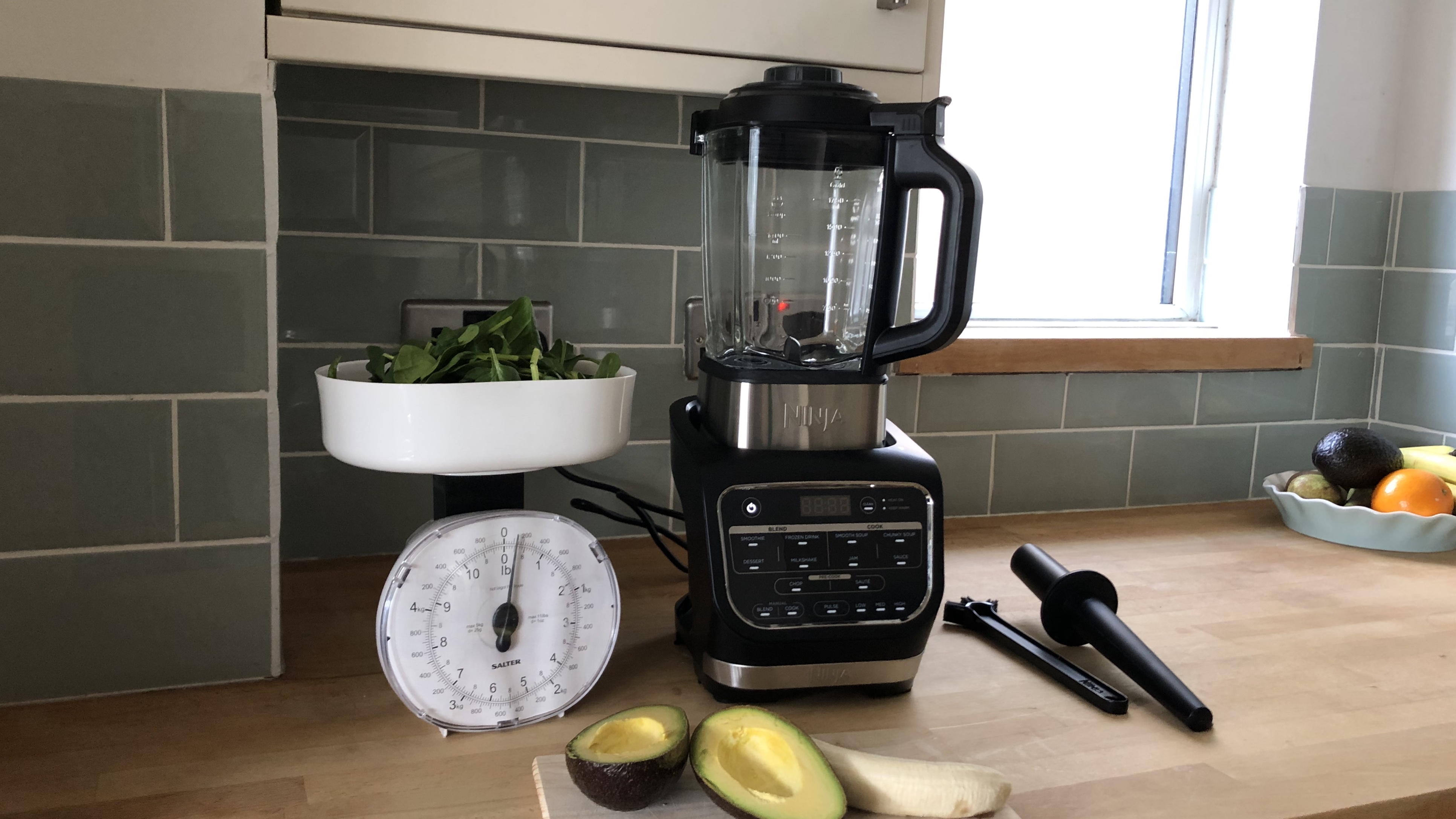The Ninja HB150UK Blender &amp;amp; Soup Maker on a kitchen countertop