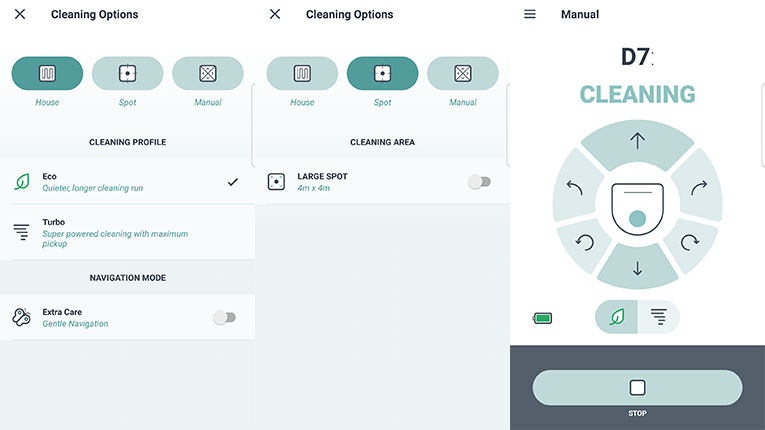 The different cleaning modes