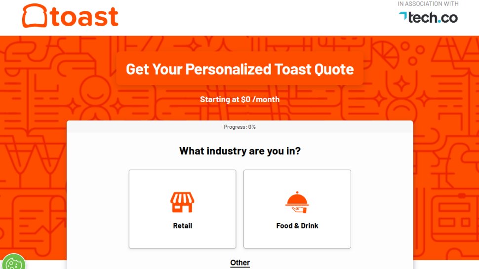 Toast POS website screenshot (February 2026).