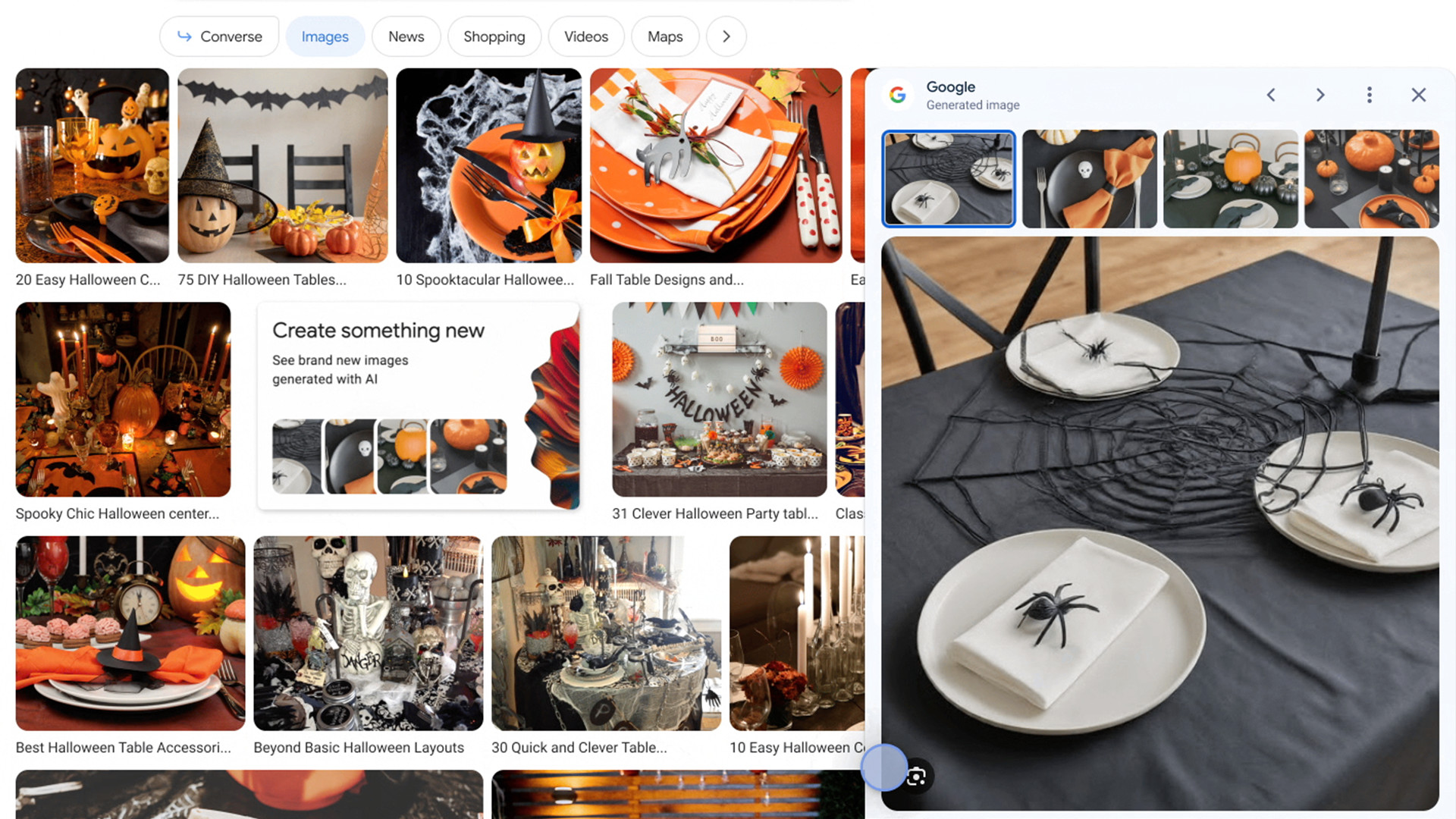 Image generation on Google Images
