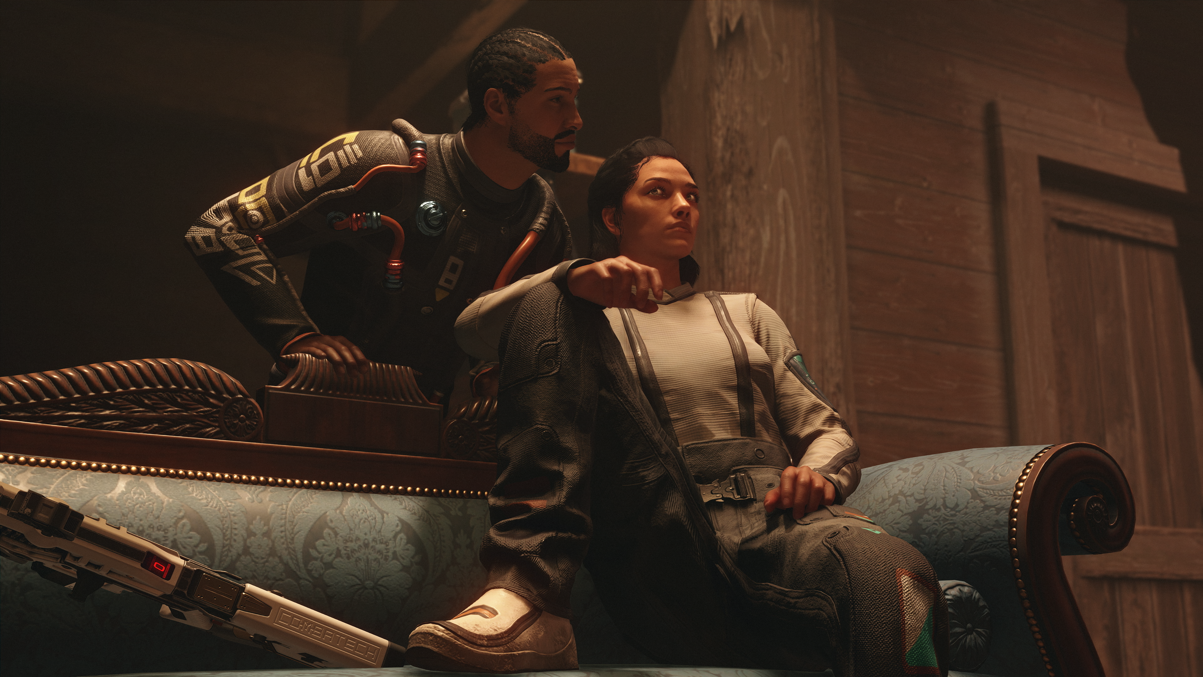 A Starfield promotional screenshot taken on a recent build of the game showing some of its recent content.