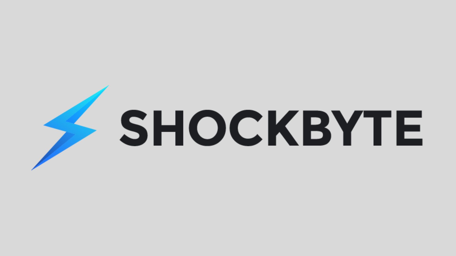 Shockbyte logo on grey background