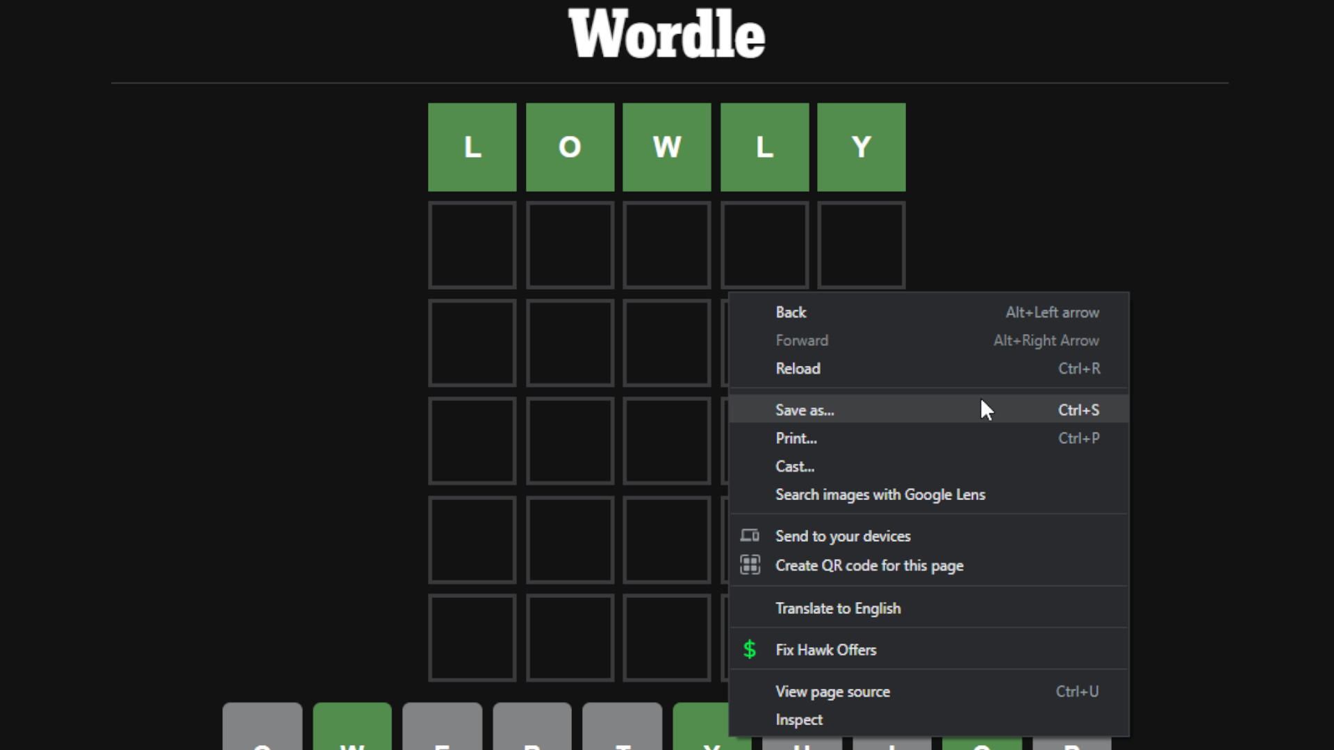 How to save Wordle offline