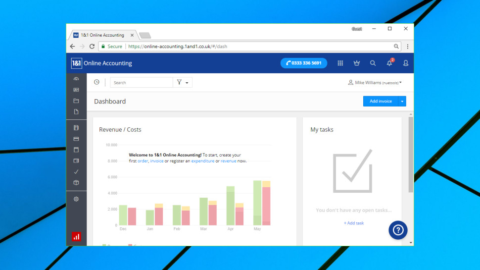 1&amp;amp;1 dashboard