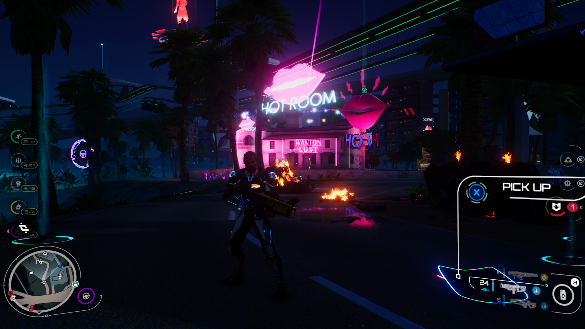 Crackdown 3&amp;rsquo;s semi comic book-esque looks don&amp;rsquo;t stand out quite as much in 2019, but when night falls, the neon still comes out to play. (Image credit: Microsoft)
