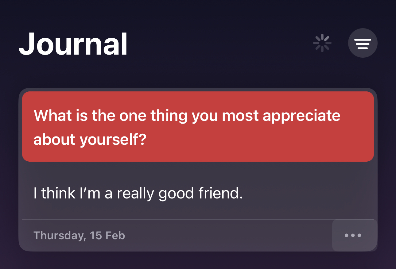 Apple journal prompt