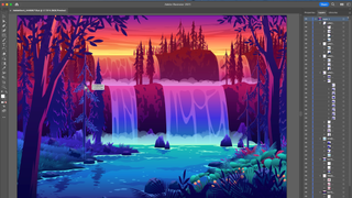 Adobe Illustrator graphic design software in action