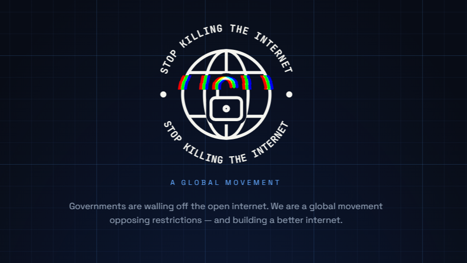 Stop Killing The Internet's campiagn logo