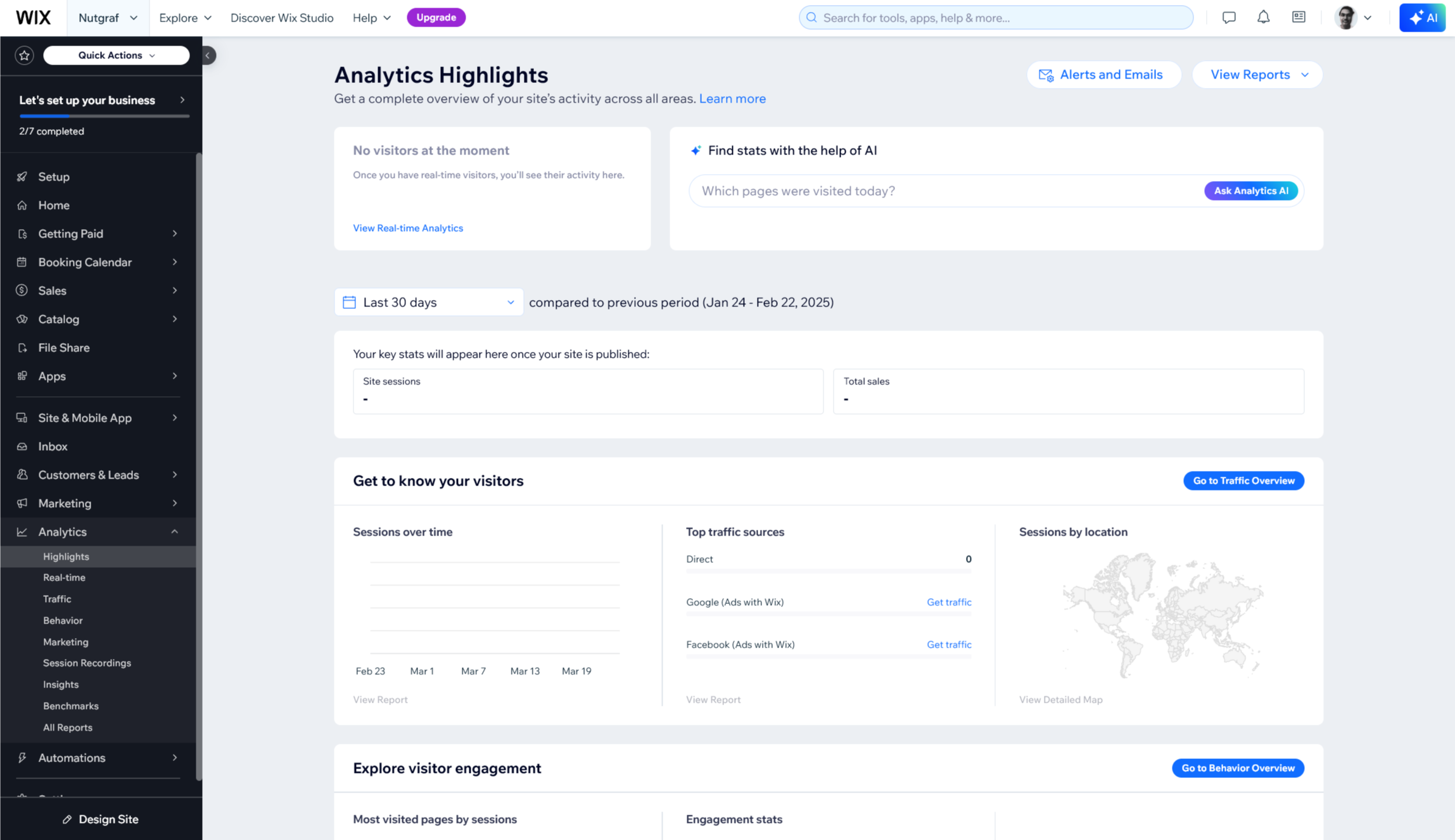 Wix analytics for forms