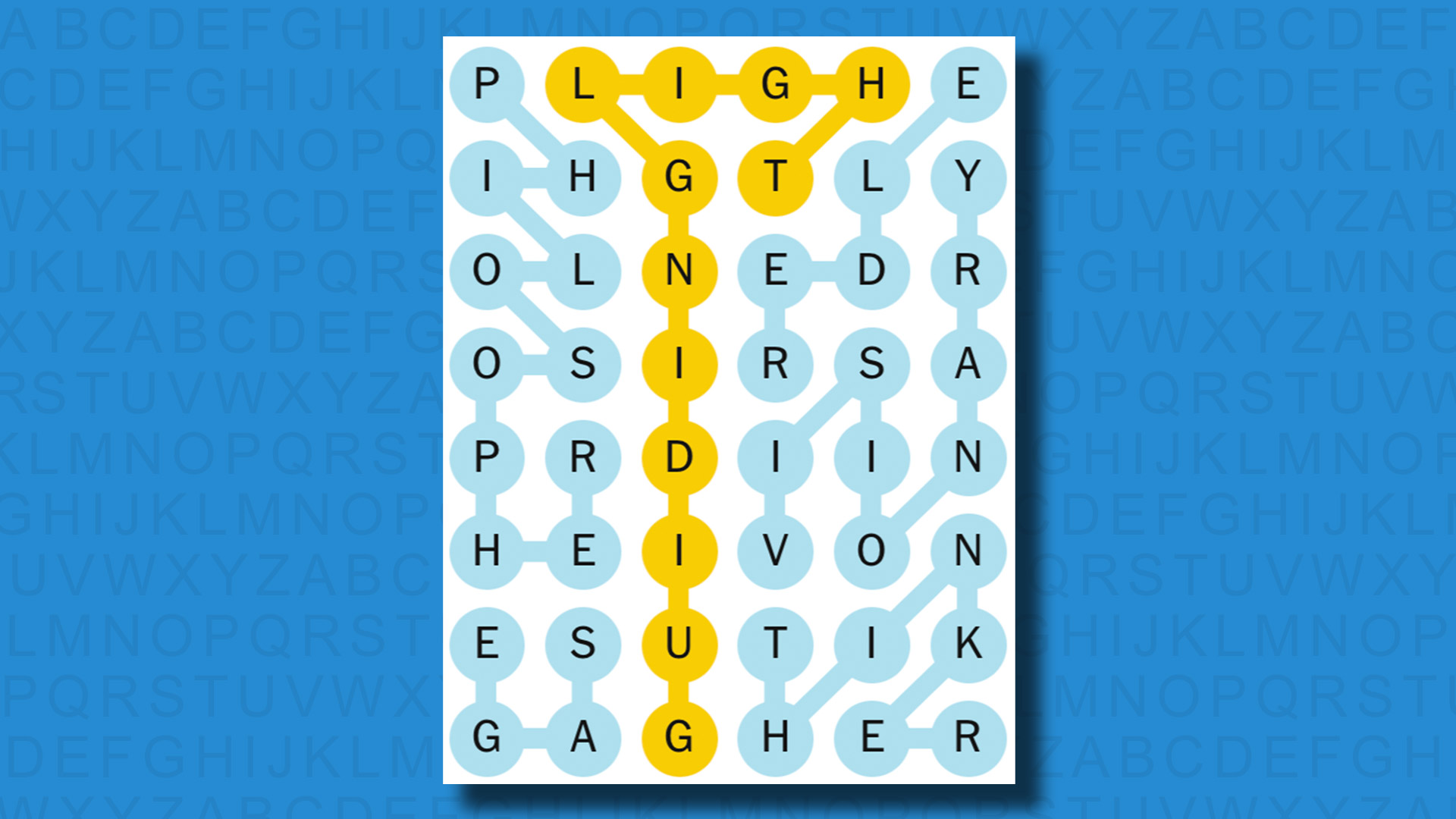 NYT Strands answers for game 390 on a blue background