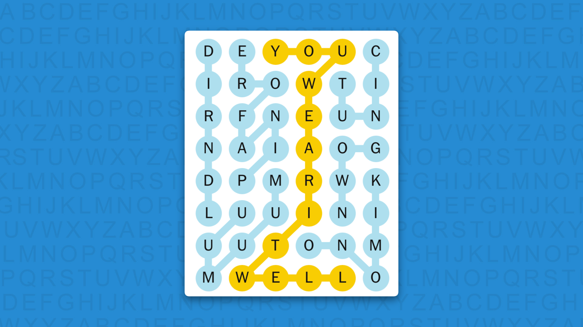 NYT Strands answers for game 874 on a blue background