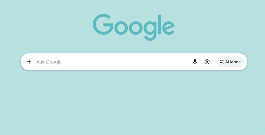 google's new AI-enhanced search bar in action