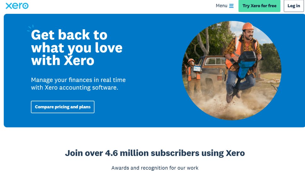 Xero website screenshot (March 2026).