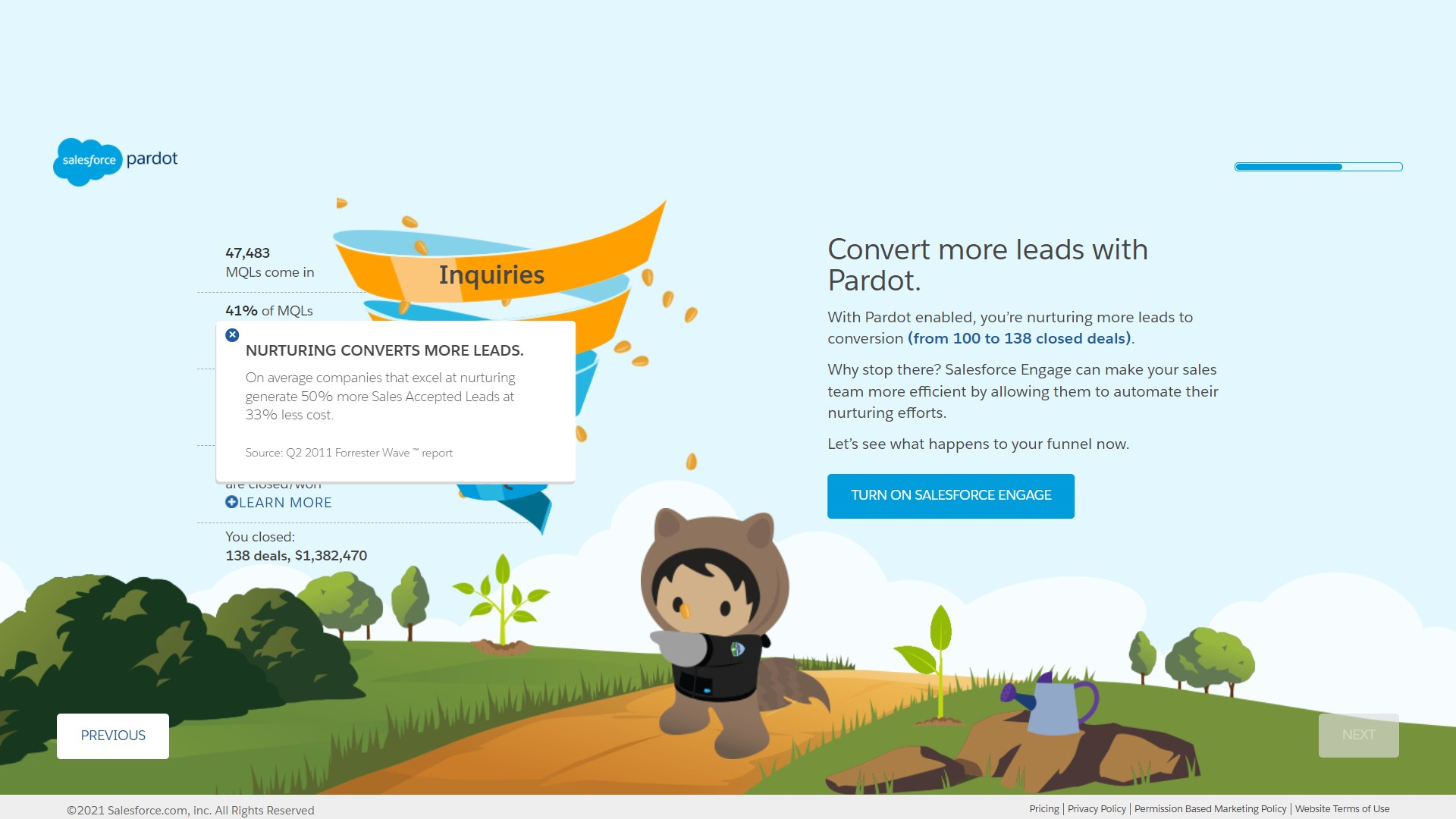 Screenshot of Pardot&amp;rsquo;s ROI Calculator