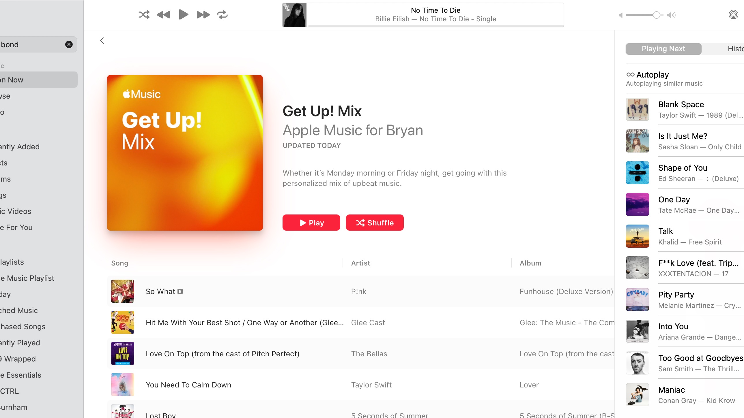 Apple Music icons at right