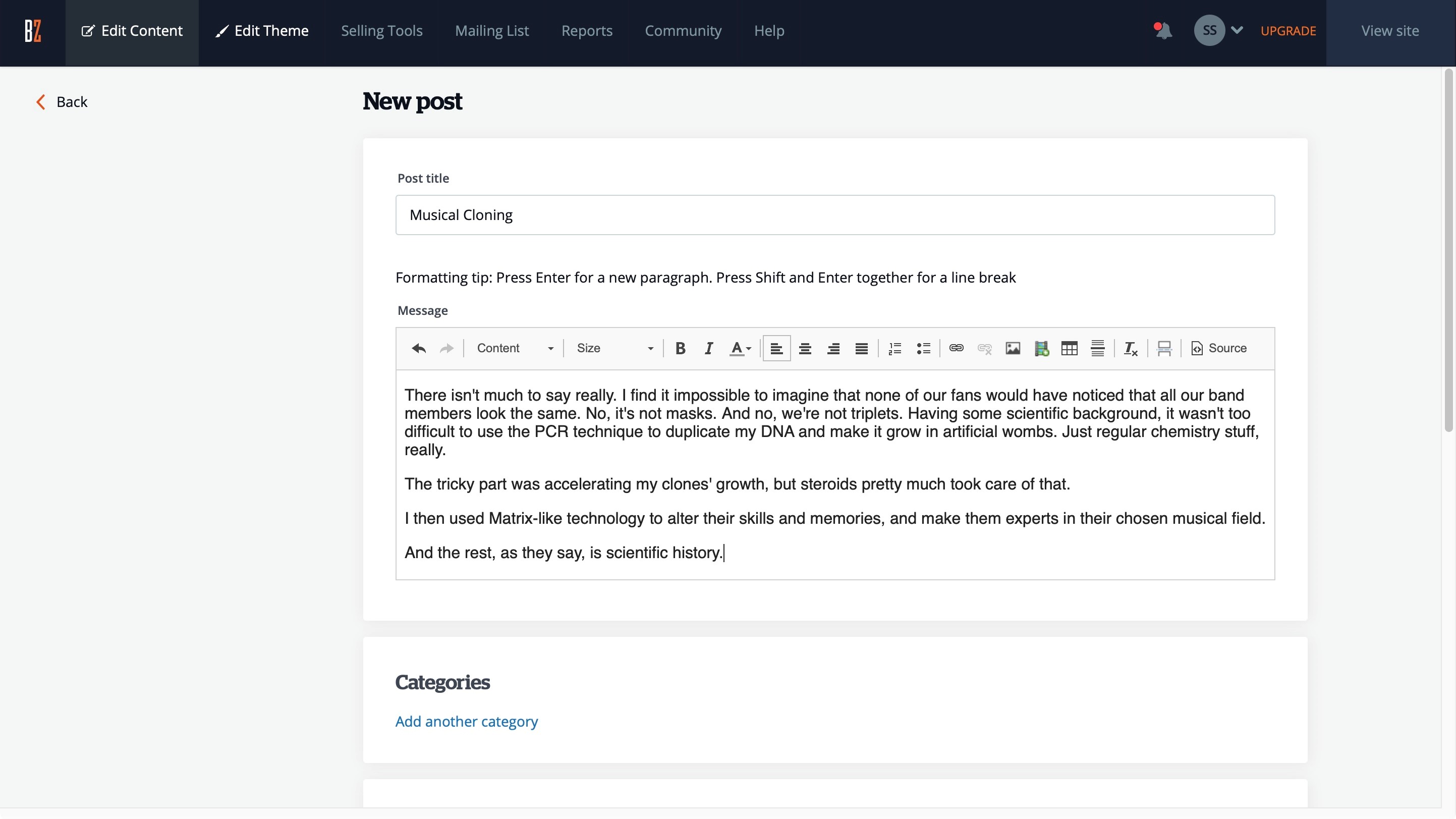 Blogging