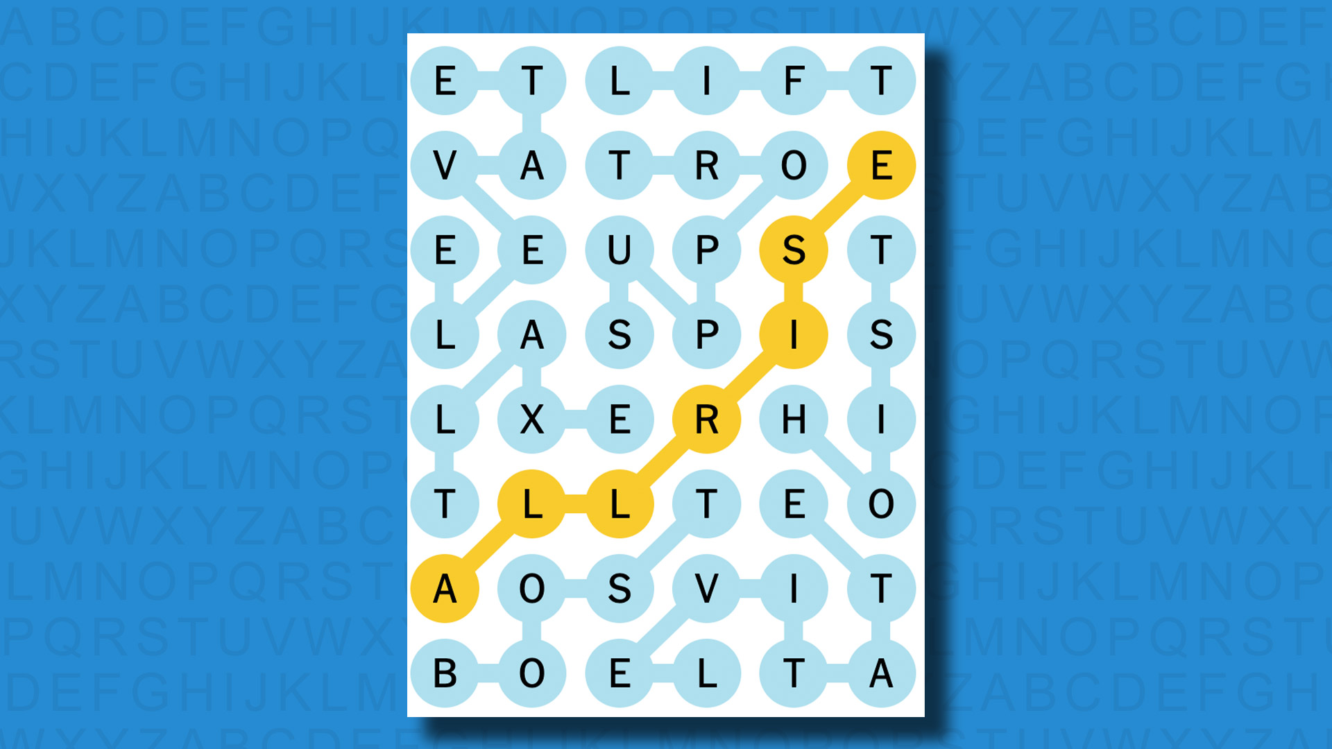 NYT Strands answers for game 100 on a blue background