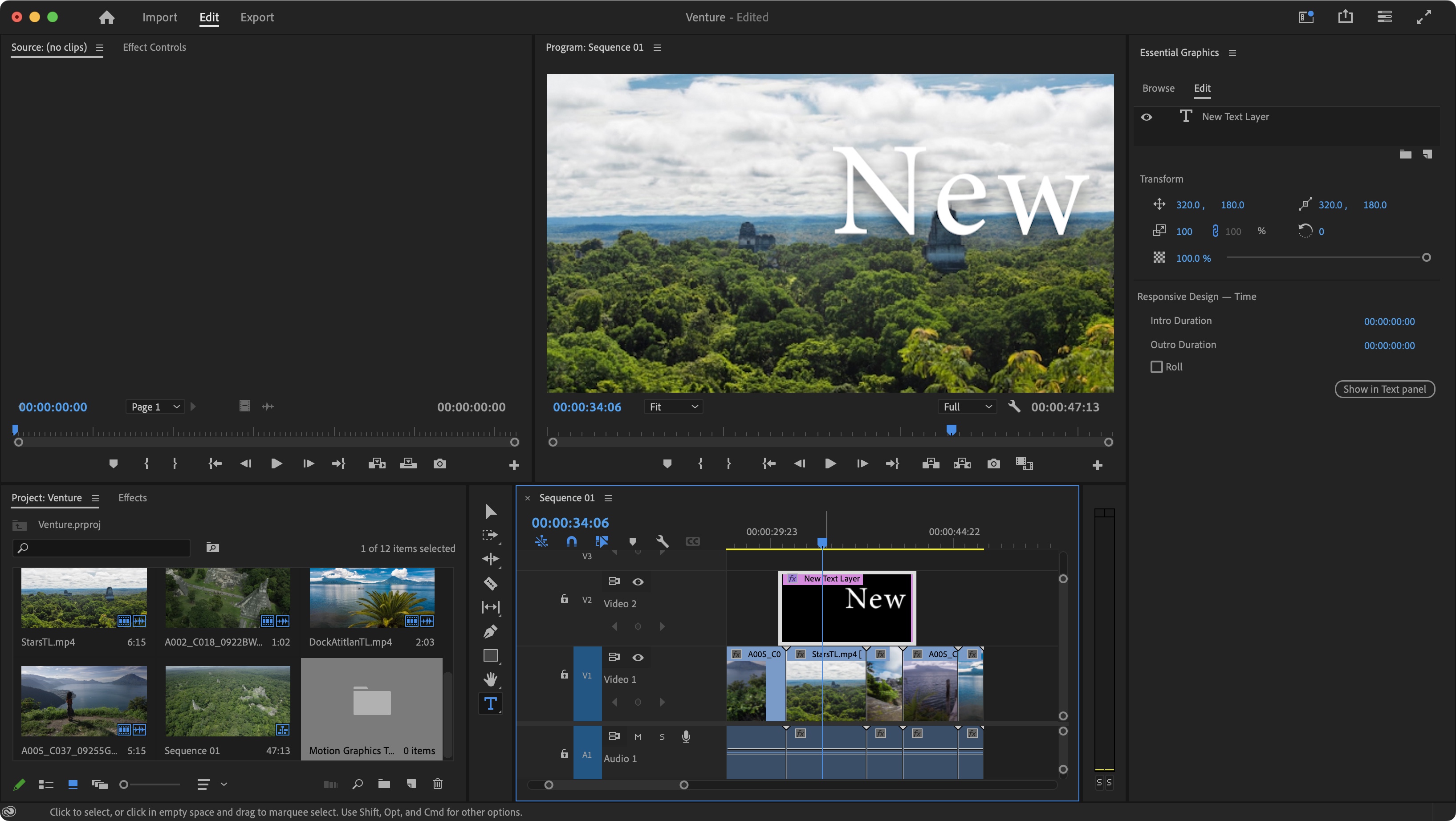 Adding titles to video editing software Adobe Premiere Pro