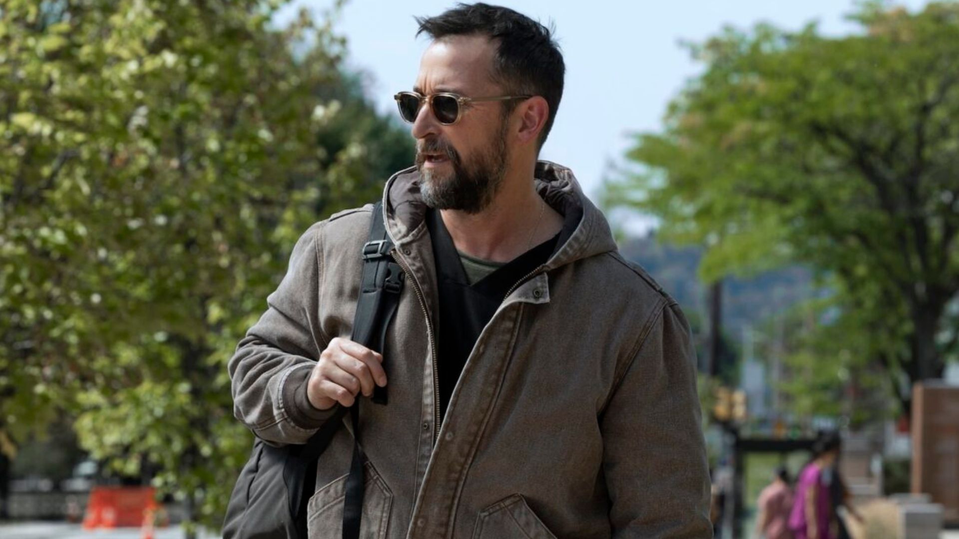Dr. Robby walks to work