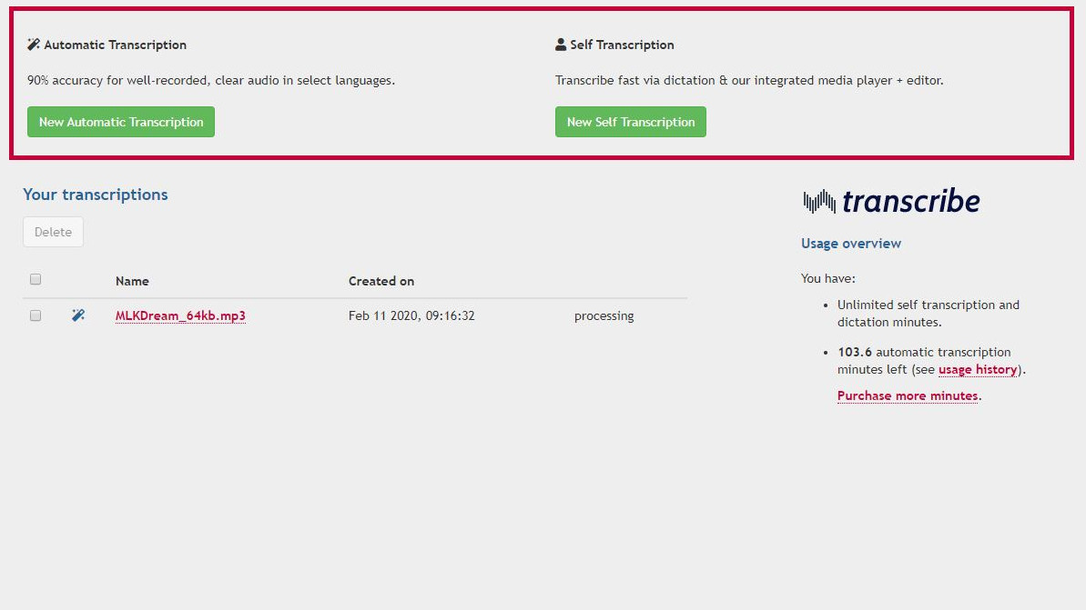 Transcribe by Wreally
