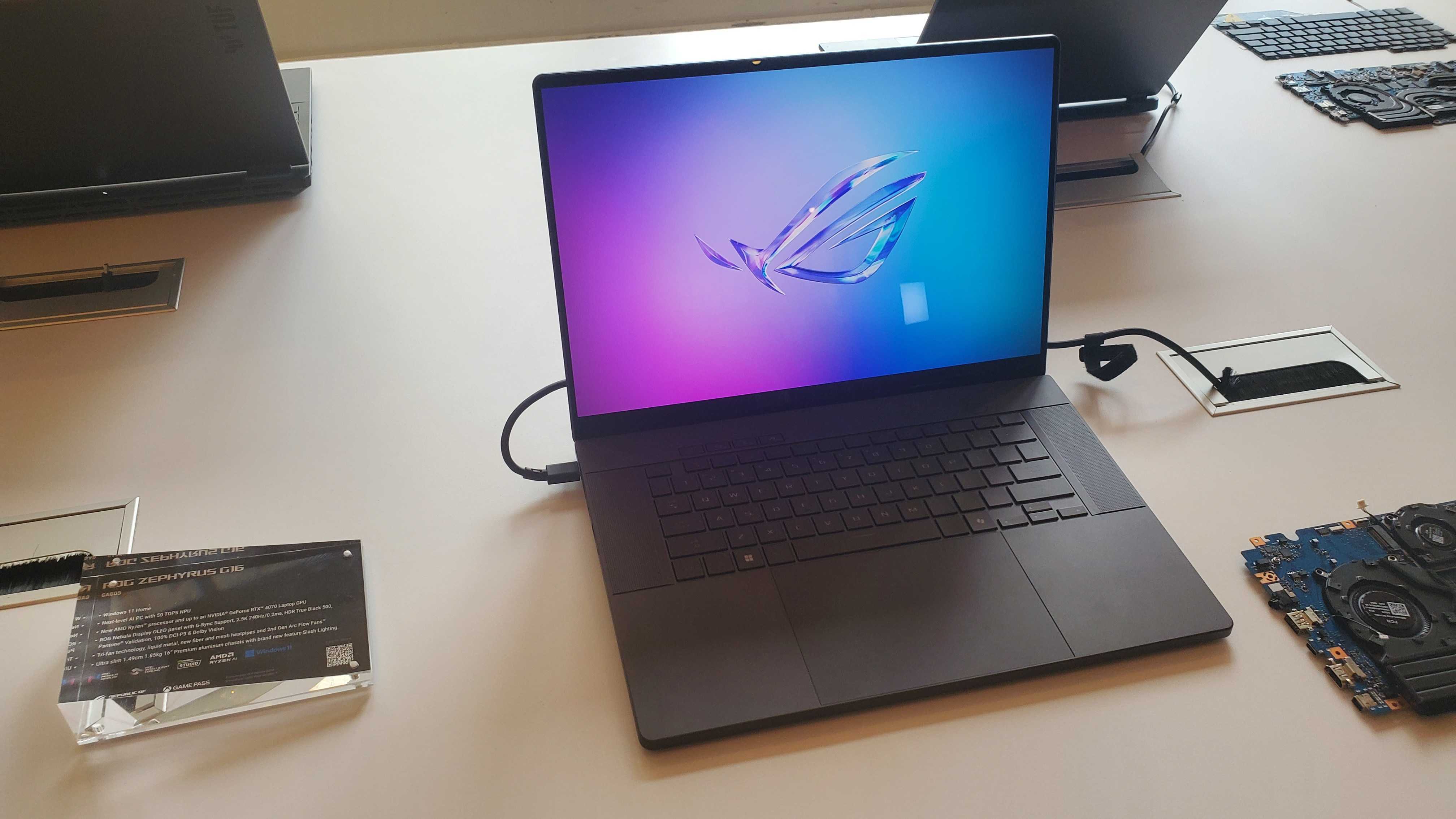 black gaming laptop