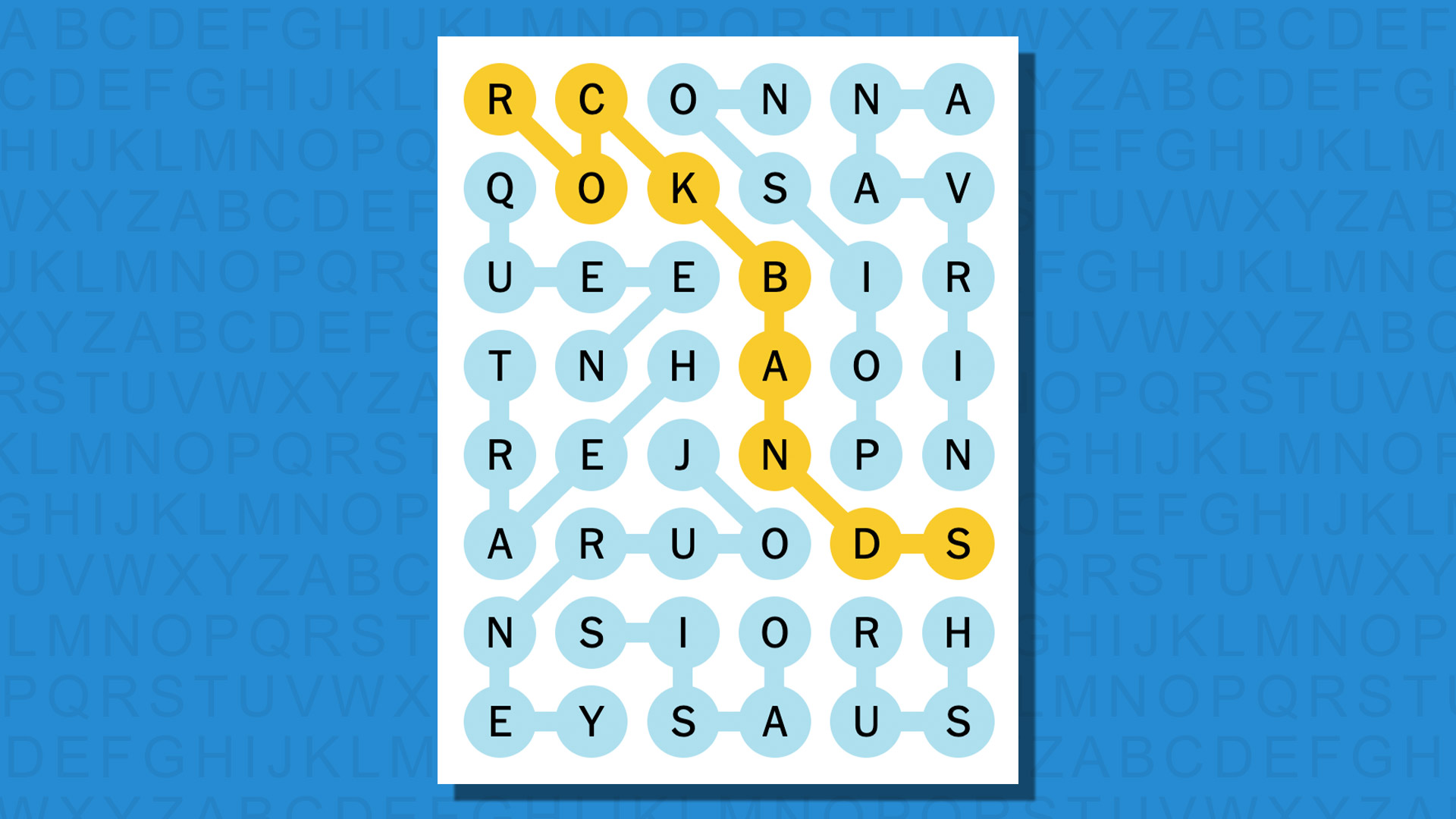 NYT Strands answers for game #41 on a blue background