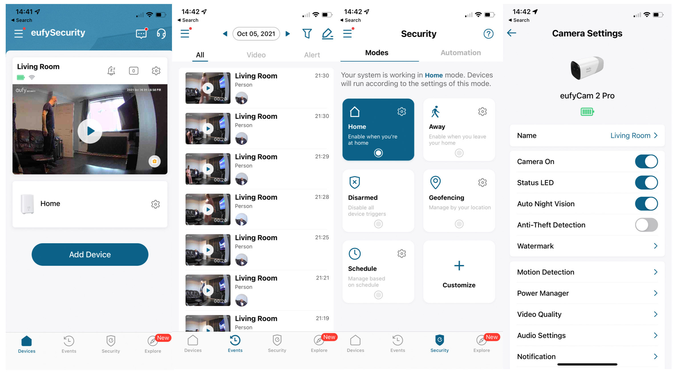 The app that can be used to control the Eufycam 2 Pro