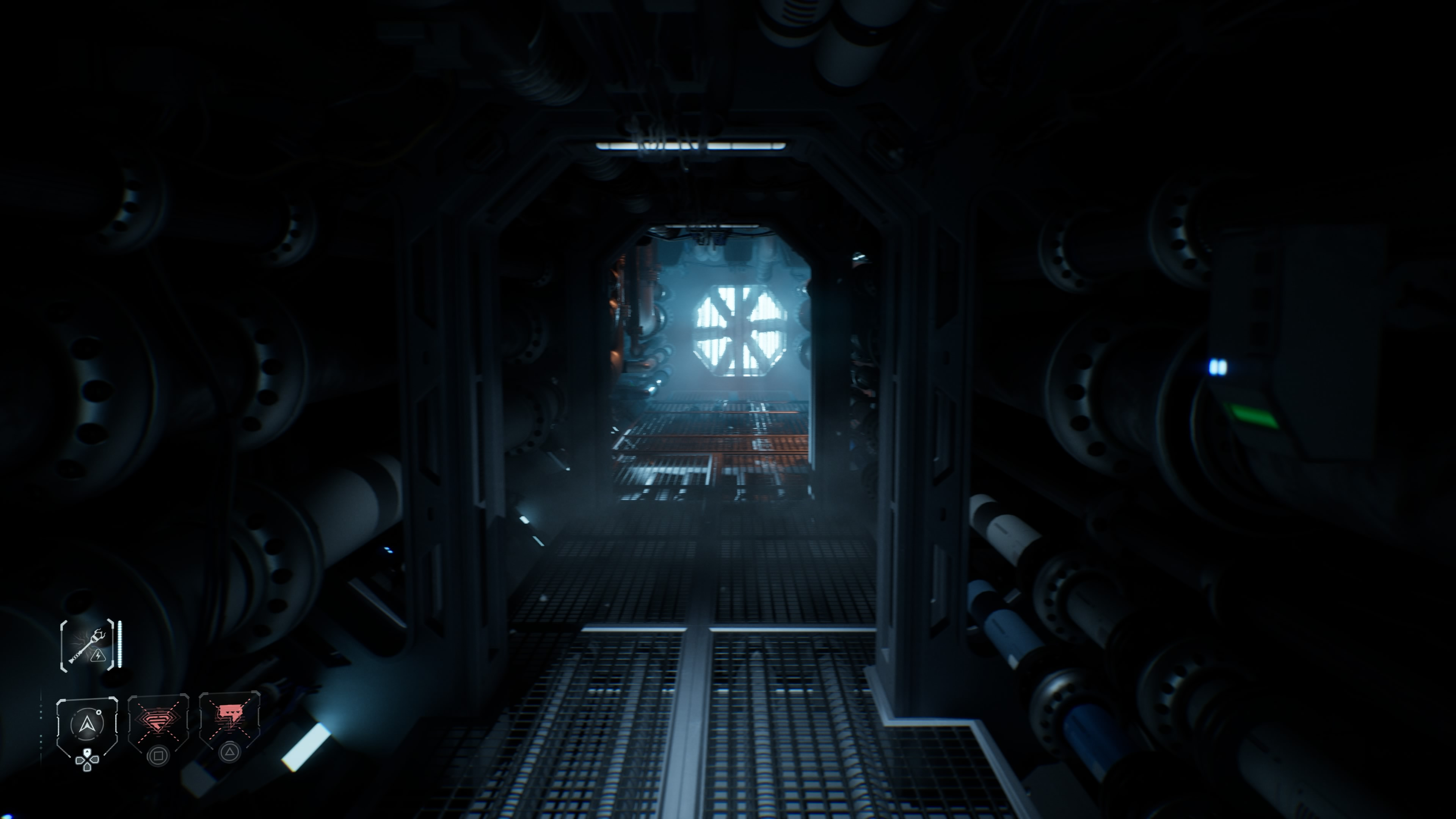 Screenshot from Directive 8020 showing a the game's first person view