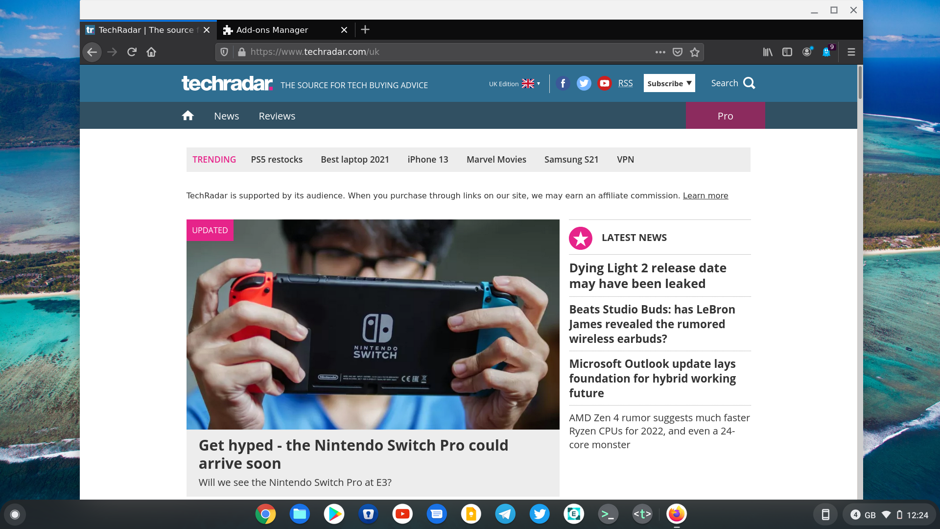 Firefox on Chromebook