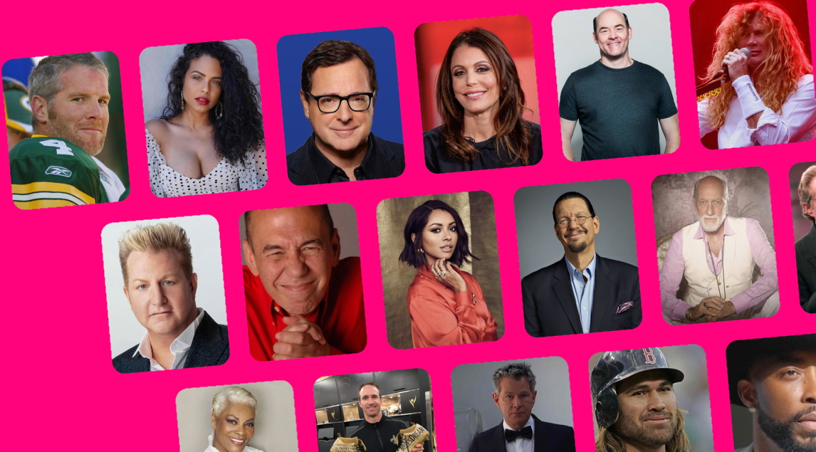 A selection of the available celebrities on Cameo