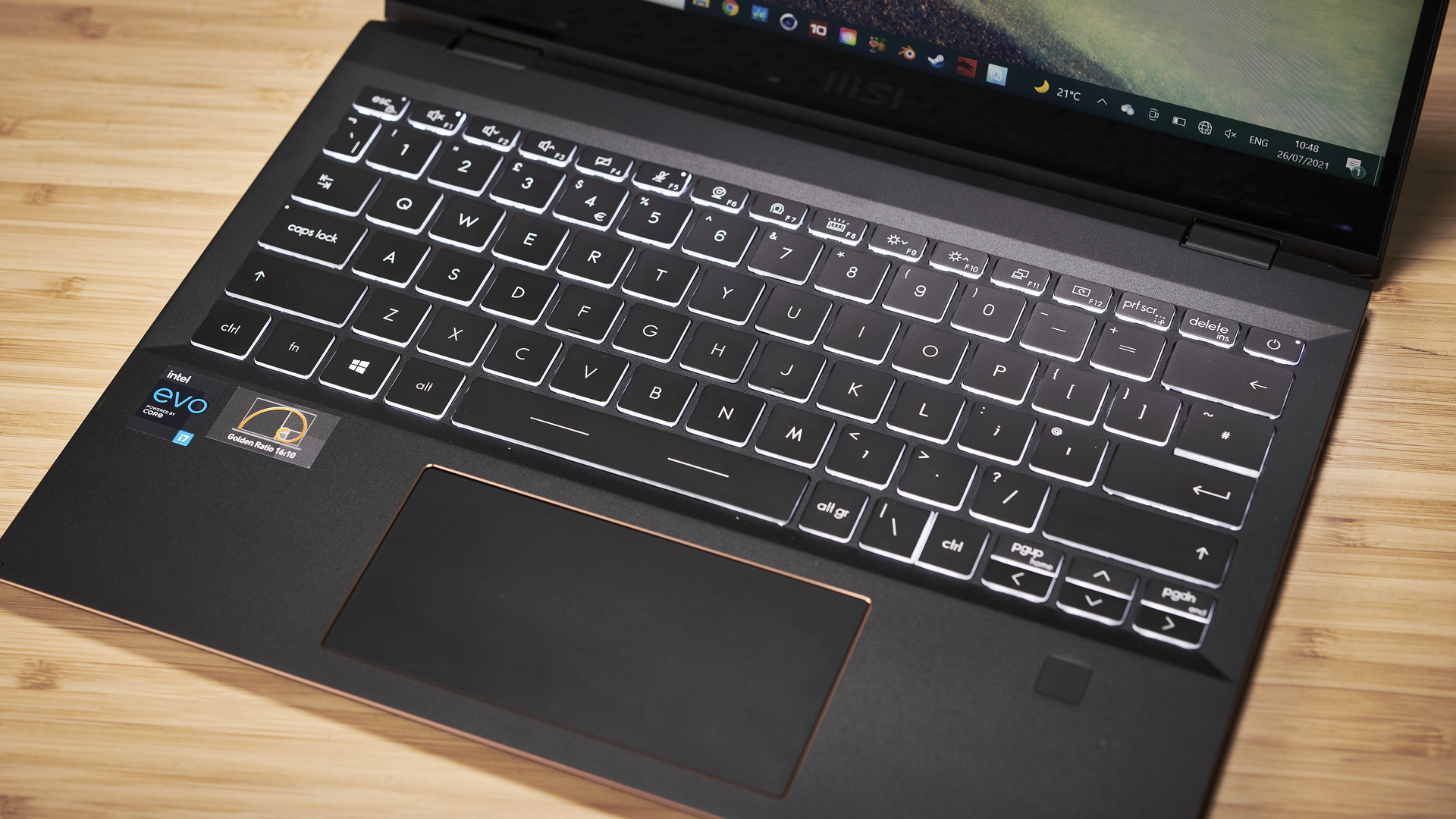 MSI Summit E13 Flip Evo keyboard