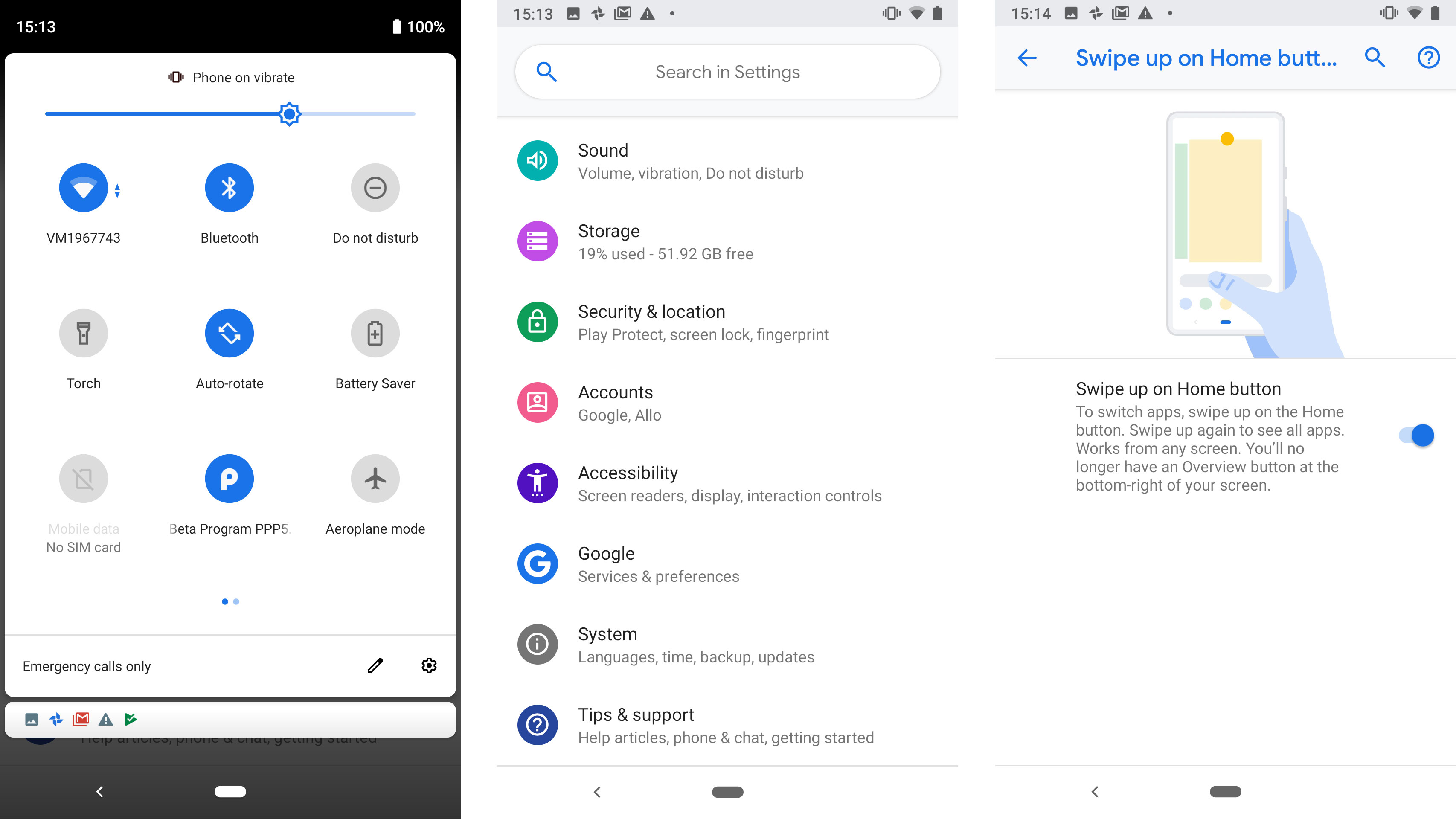 Android Pie has a new look notification panel and gesture control