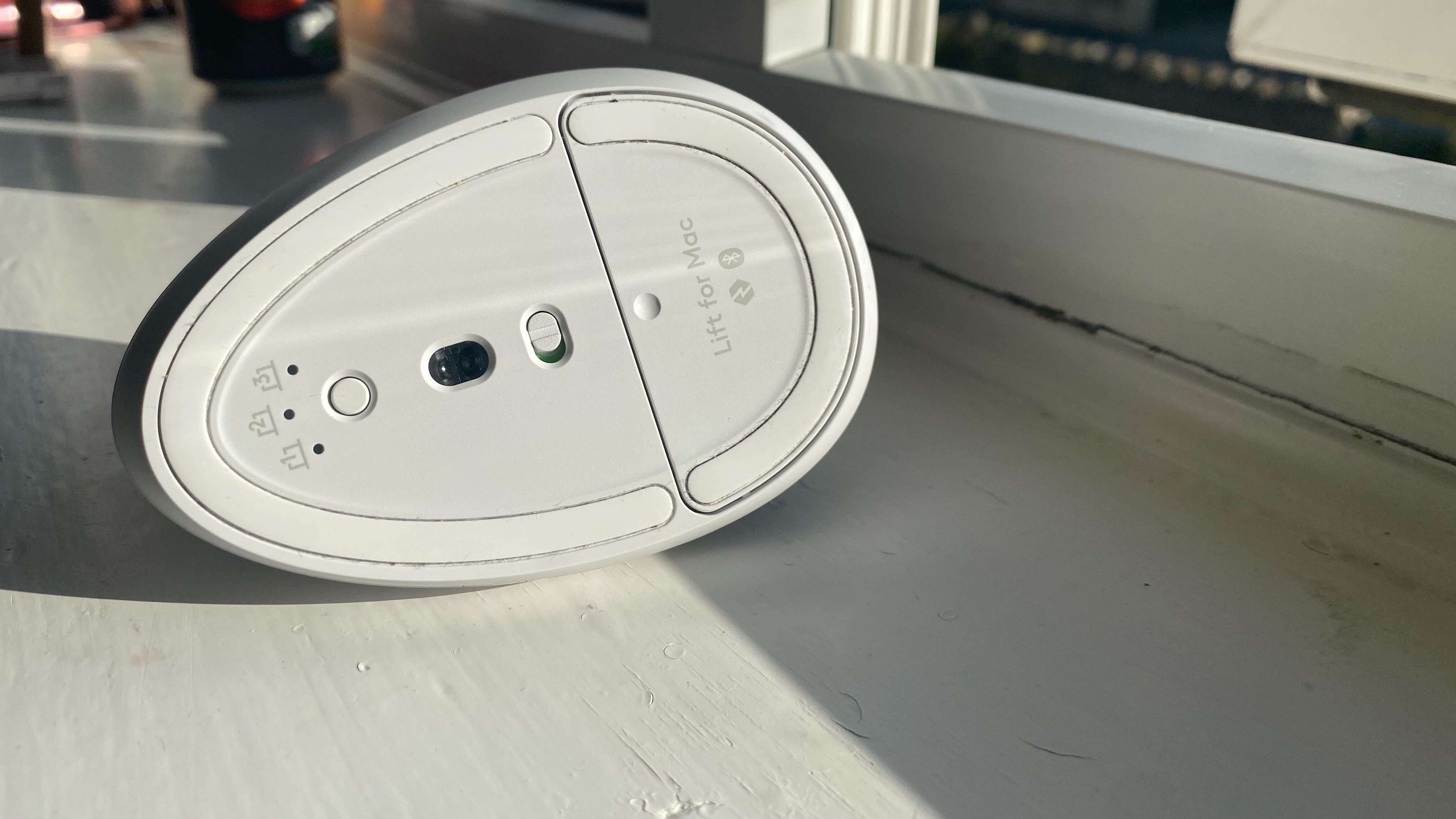 Underside of Logitech Lift Mouse